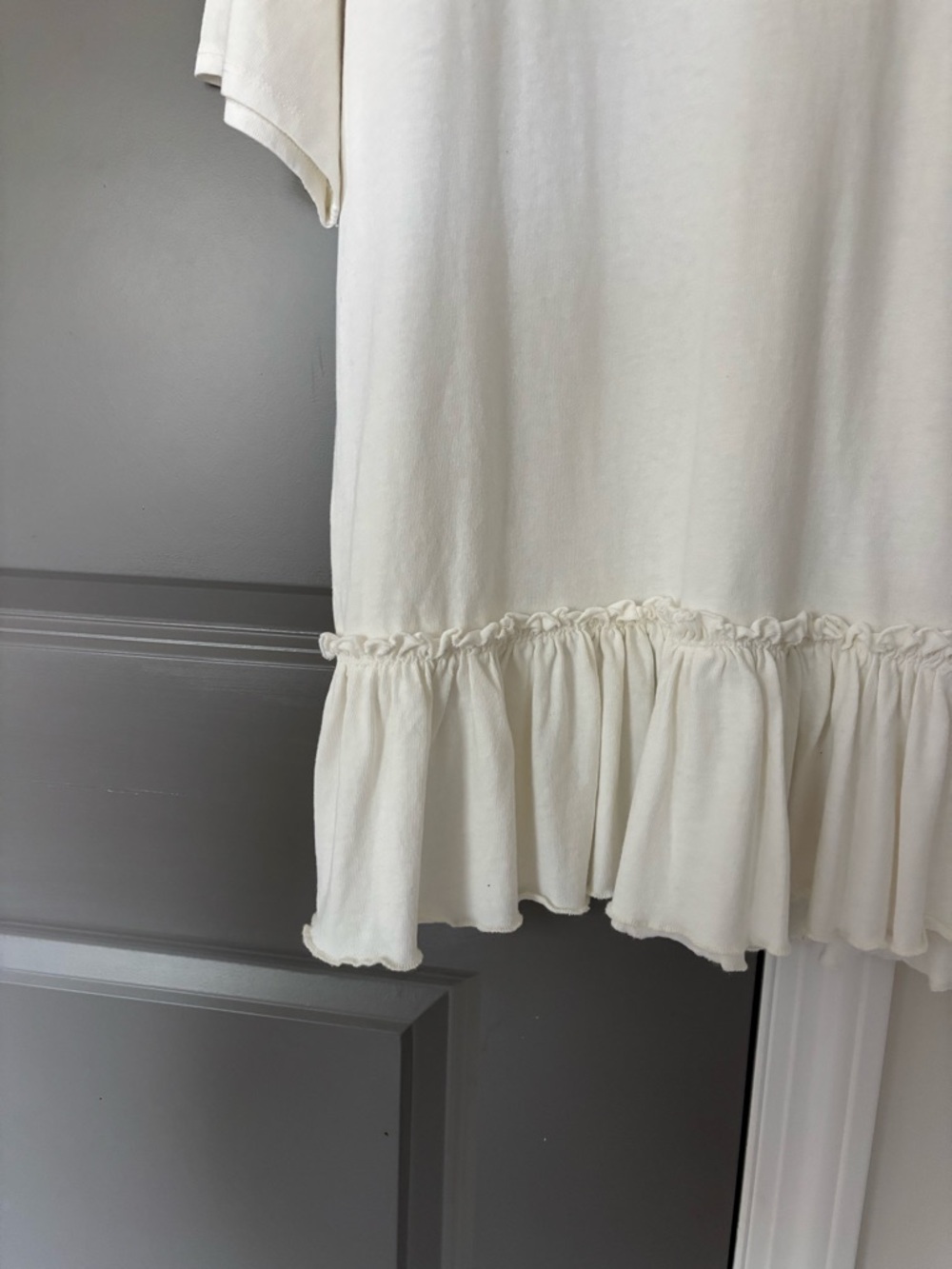 Double Zero Cream Ruffle Top - Picture 3 of 5
